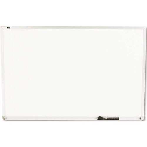 36 in. x 24 in. Standard Dry-Erase Board, Melamine, White, Aluminum Frame
