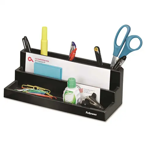 FELLOWES MFG. CO. 10168087 DESIGNER SUITES DESKTOP ORGANIZER, 11 1/10 IN.X 5 IN. X 3 9/10 IN., BLACK PEARL