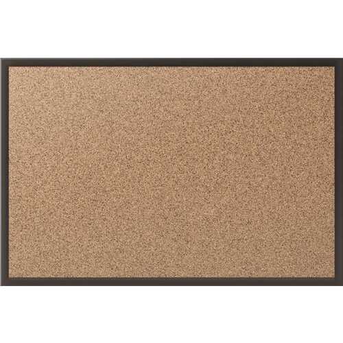 Quartet QRT2301B 18 in. x 24 in. Bulletin Board with Natural Cork Surface and Black