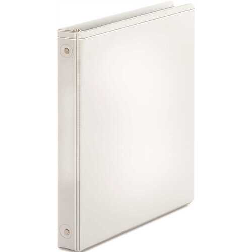 CLEARVUE ANTIMICROBIAL LOCKING ROUND RING BINDER WITH 1-INCH CAPACITY, WHITE