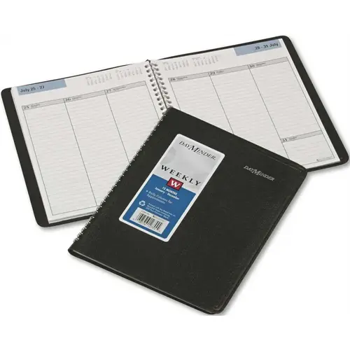 AT-A-GLANCE 10155555 WEEKLY APPOINTMENT BOOK, RULED W/O APPOINTMENT TIMES, 6-7/8 X 8-3/4, BLACK