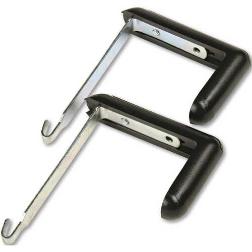 ADJUSTABLE CUBICLE HANGERS FOR 1 1/2 TO 3 INCH PANELS, ALUMINUM/BLACK