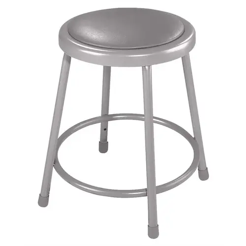 STOOL W/PADDED SEAT 18 Gray