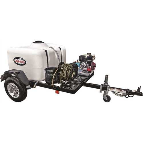 Simpson 95001 Mobile Trailer 3800 PSI 3.5 GPM Gas Cold Water Pressure Washer with HONDA GX270 Engine (49-State)