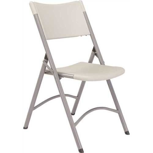 Grey Plastic Seat Outdoor Safe Folding Chair Gray