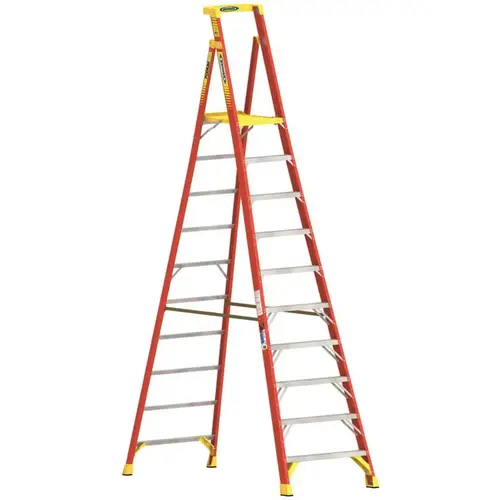 12 ft. Fiberglass Podium Step Ladder with 16 ft. Reach and 300 lbs. Load Capacity Type IA Duty Rating