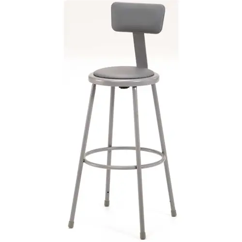 STOOL W/PAD ST&PAD BKRST 30 Gray