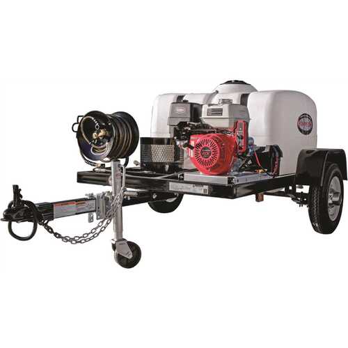 Simpson 95003 Mobile Trailer 4200 PSI 4.0 GPM Gas Cold Water Pressure Washer Trailer with HONDA GX390 Engine (49-State)