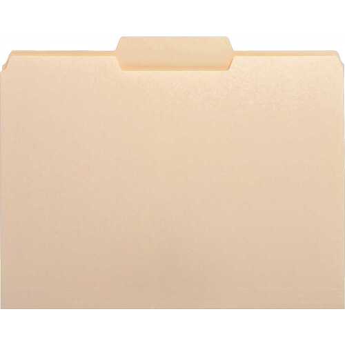 FILE FOLDERS, LETTER, 1/3 CUT, 1-PLY, 3/4 IN. EXPANSION, , MANILA