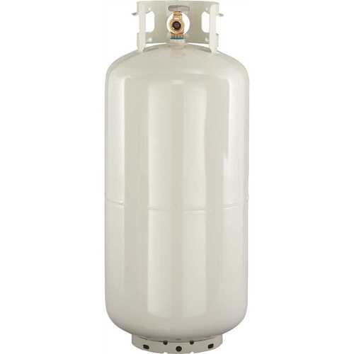 40 lbs. Empty Propane Tank White