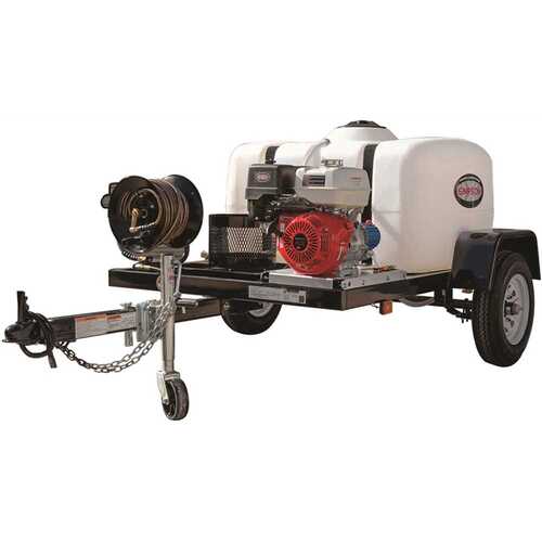 Simpson 95002 Mobile Trailer 4200 PSI 4.0 GPM Cold Water Gas Pressure Washer with HONDA GX390 Engine (49-State)