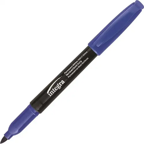 S.P. Richards Co. 2495036 PERMANENT MARKER, FINE POINT, FADE/WATER RESISTANT, BLUE, DOZEN