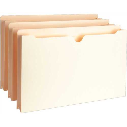S.P. Richards Co. 2494882 FILE POCKETS, LEGAL, STRAIGHT CUT TAB, 1-1/2 IN. EXPANSION, 300 SHEET CAPACITY, , MANILA