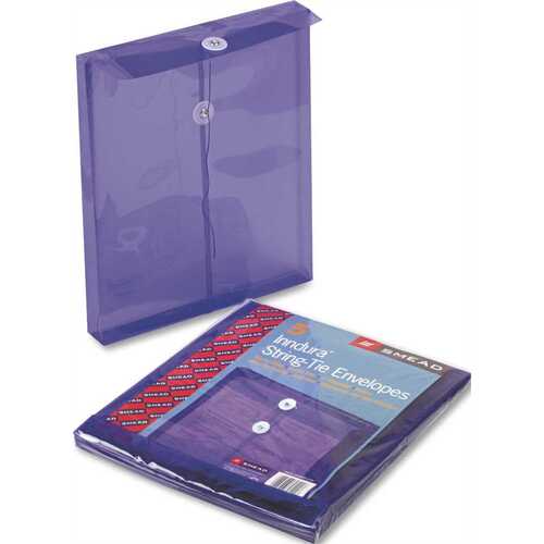 ULTRACOLOR POLY STRING & BUTTON ENVELOPE, 9 3/4 X 11 5/8 X 1 1/4, PURPLE