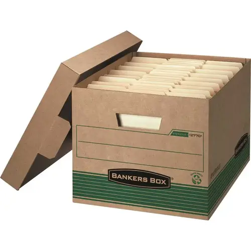 Bankers Box FEL12770 Medium Letter/Legal Storage Boxes Brown - pack of 12