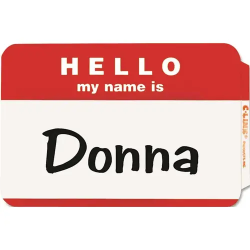 PRESSURE SENSITIVE HELLO NAME BADGES, 2-1/4 X 3-1/2, RED