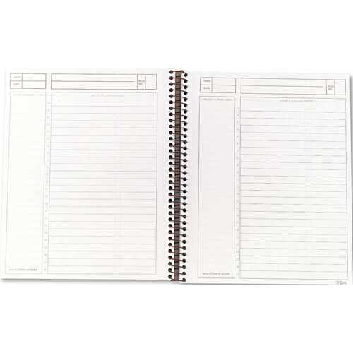 TOPS JOURNAL ENTRY NOTETAKING PLANNER PAD, RULED, BLACK COVER, 100 PAGES, 6-3/4 IN. X 8-1/2 IN