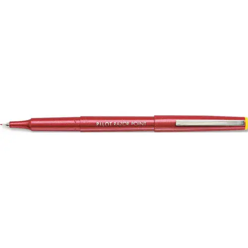 PILOT CORP. OF AMERICA 10144625 PILOT RAZOR POINT POROUS POINT STICK PEN, RED INK, EXTRA FINE, DOZEN