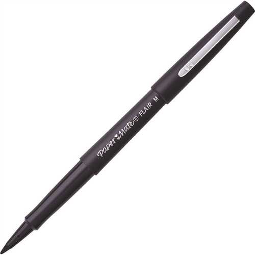 Newell Rubbermaid, Inc PAP8430152 12 Medium Point Guard Flair Porous Point Stick Pen, Black Ink