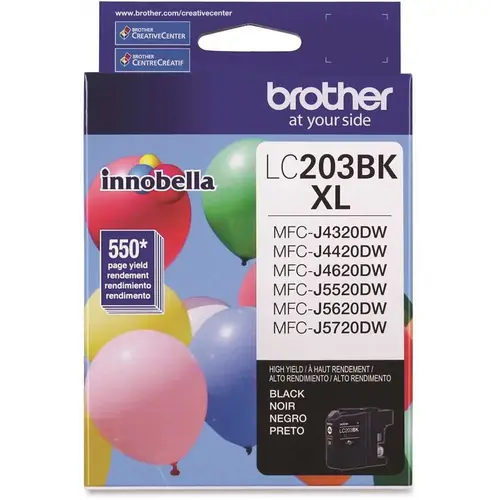 BROTHER INTL. CORP. LC203BK Ink Cartridge in Black