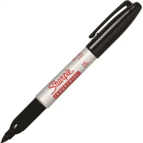 Sharpie SAN13601 INDUSTRIAL PERMANENT MARKER, FINE POINT, BLACK, DOZEN