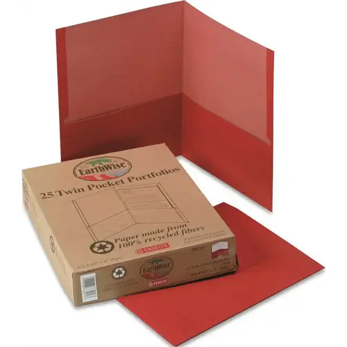 Esselte Pendaflex Corp. 10144484 PENDAFLEX RECYCLED PAPER TWIN-POCKET PORTFOLIO, RED