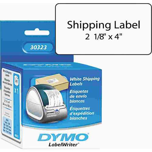 Dymo 10137588 SHIPPING LABELS, 2-1/8 X 4 , WHITE
