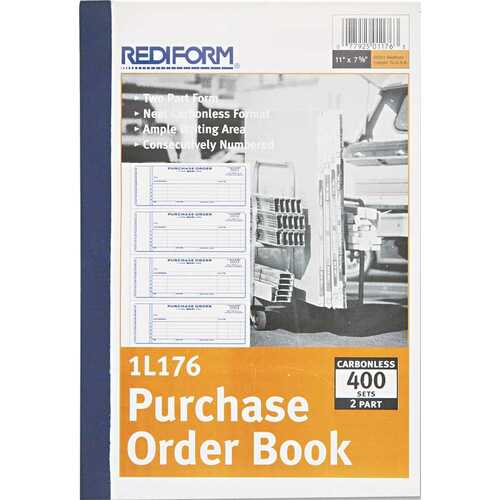 REDIFORM OFFICE PRODUCTS 10146504 PURCHASE ORDER BOOK, 7 X 2-3/4, TWO-PART CARBONLESS, /BOOK