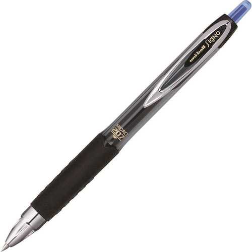 Uni-Ball SAN61256 12 Signo Gel er Ball Retractable Gel Pen, Blue Ink and Micro Fine