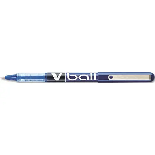 PILOT CORP. OF AMERICA 10146790 PILOT VBALL ROLLER BALL STICK LIQUID PEN, BLUE INK, EXTRA FINE, DOZEN