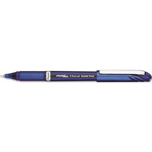 Pentel of America, Ltd 10147070 ENERGEL NV LIQUID ROLLER BALL STICK GEL PEN, BLUE INK, NEEDLE