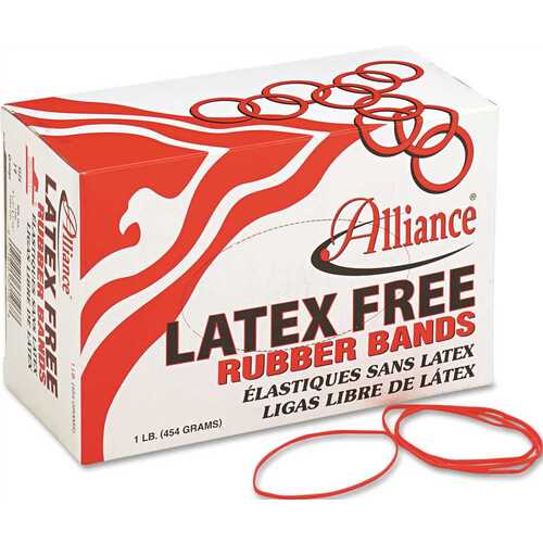 Alliance Rubber Company 10147205 LATEX-FREE ORANGE RUBBER BANDS, SIZE 19, 3-1/2 X 1/16
