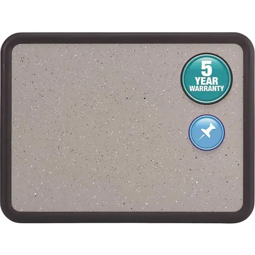 Quartet QRT699375 4 ft. x 3 ft. Black Frame ContourGranite Bulletin Board