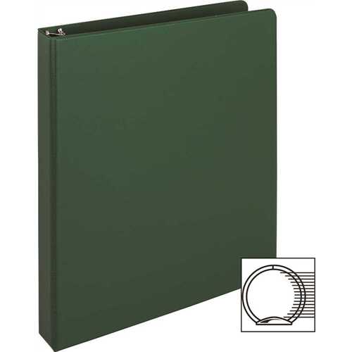 S.P. Richards Co. 2494607 ROUND RING BINDER, 1 IN. CAPACITY, 11 IN. X 8-1/2 IN., GREEN