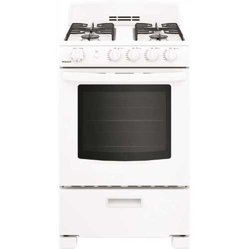 HOTPOINT RGAS300DMWW 24 in. 2.9 cu. ft. Freestanding Gas Range in White