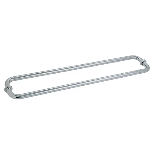 Brushed Satin Chrome 30" BM Series Back-to-Back Tubular Towel Bars With Metal Washers