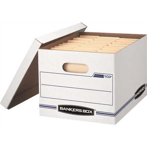 Storage Box Stor/File 450 lb White 10" H X 12" W X 15" D Stackable White