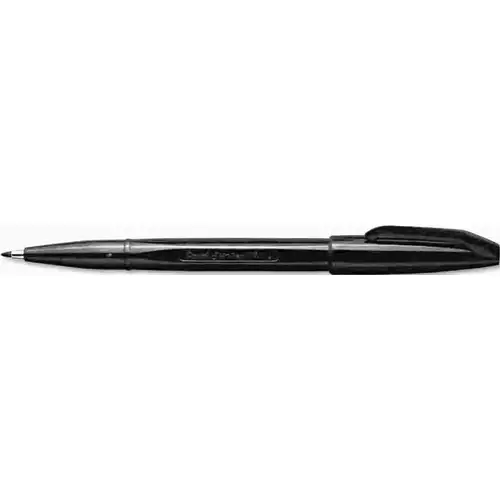 Pentel of America, Ltd 10143840 SIGN PEN POROUS POINT CAPPED WATER-BASED PEN, BLACK INK, FINE, DOZEN