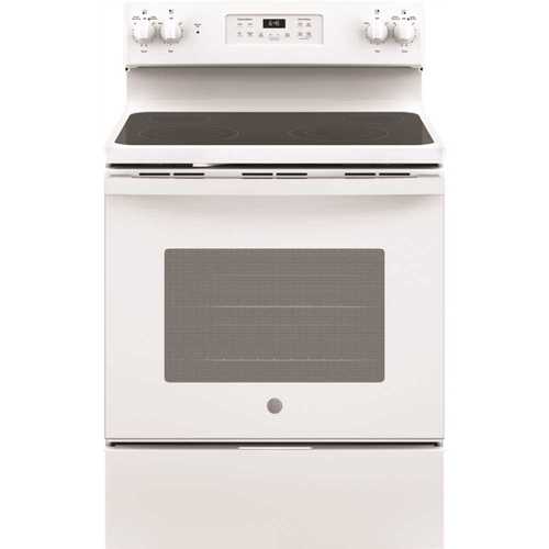 GE JB645DKWW 30 in. 5.3 cu. ft. Freestanding Electric Range in White