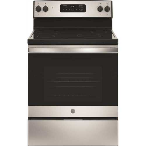 30 in. 5.3 cu. ft. Electric Range in Stainless Steel with Self Clean
