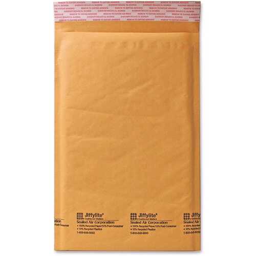 Sealed Air Corporation SEL10185 Jiffylite Self-Seal Mailer, Side Seam, #0, 6 X 10, Golden Brown