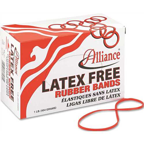 LATEX-FREE ORANGE RUBBER BANDS, SIZE 33, 3-1/2 X 1/8