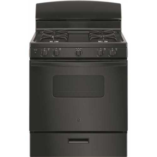 30 in. 4.8 cu. ft. Freestanding Gas Range in Black