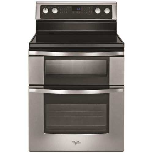 6.7 cu. ft. Double Oven Electric Range with True Convection in Stainless Steel