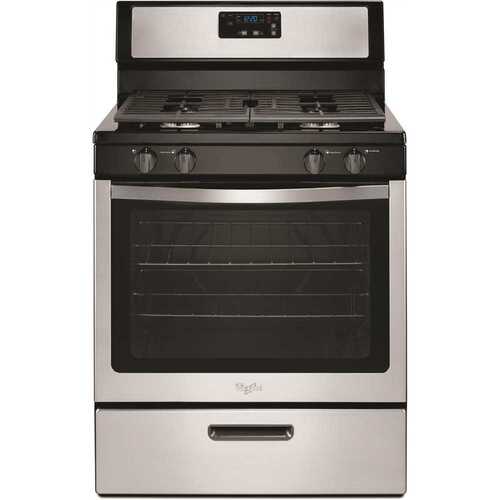5.1 cu. ft. Gas Range with Under-Oven Broiler in Stainless Steel