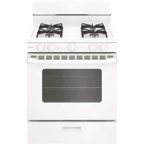 HOTPOINT RGBS200DMWW 30 in. 4.8 cu. ft. Gas Range in White