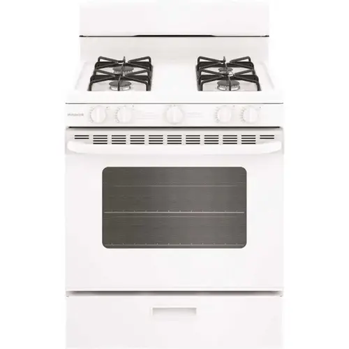 30 in. 4.8 cu. ft. Gas Range in White