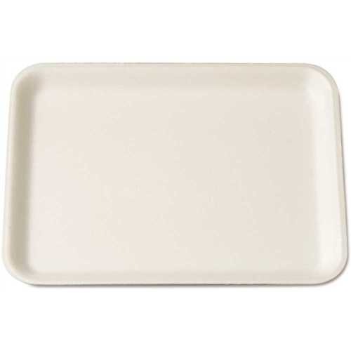 Primesource Building Products 75001432 9.25 in. x 7.25 in. x .5 in. White Disposable Foam Meat & Poultry Trays