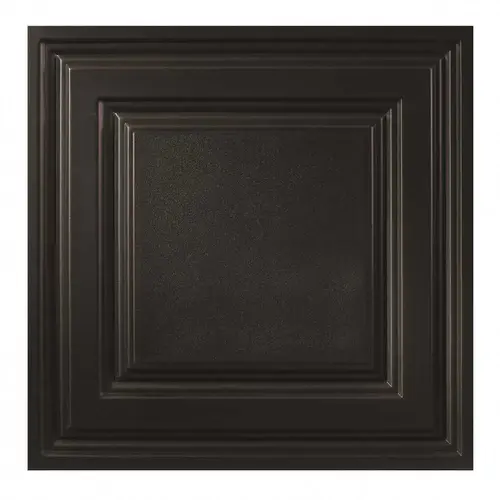 Genesis 75407CA 23.75in. X 23.75in. Icon Relief Lay In Vinyl Black Ceiling Panel - pack of 12