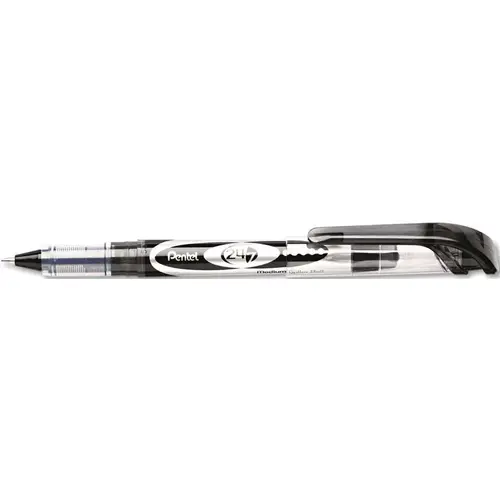 Pentel of America, Ltd 10146942 24/ER BALL CAPPED FREE-FLOWING LIQUID PEN, BLACK INK, MEDIUM, DOZEN